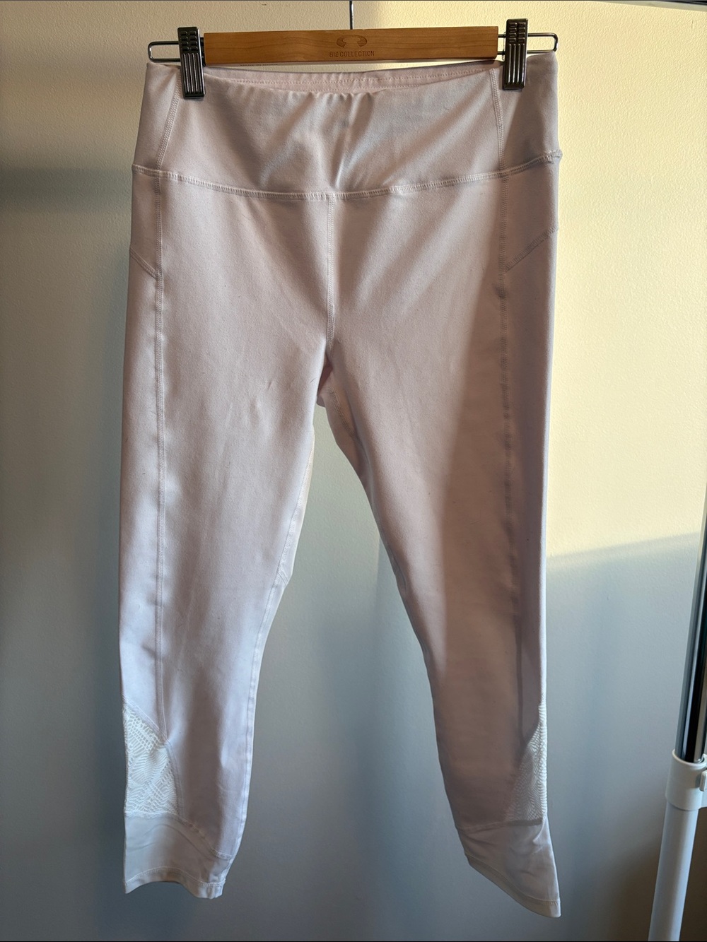 White Yoga Leggings with Cut Outs